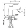 Смеситель для раковины FRAP H17-6 F1017-6 черный матовый